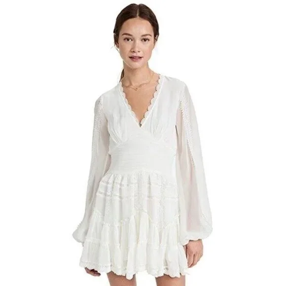 boho white mini dress Boho Sleeve Mini Dress